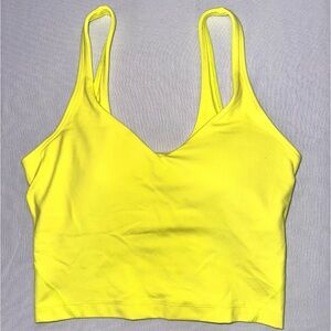 Lululemon Size XS Neon Yellow Cropped Yoga Top (Barely Worn, Perfect Condition)